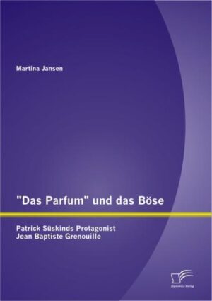 Zum großen Erfolg des Romans „Das Parfum“ von Patrick Süskind trägt vor allem die besondere Faszination bei, die von ihm ausgeht. Neben aller eindringlichen und im historischen Mantel auftretenden Beschreibung der Handlungsorte steht hier ein Protagonist im Mittelpunkt, dessen Lebenswelt und Werdegang in ganz spezieller Weise faszinieren. Jean Baptiste Grenouille ist Scheusal, Mörder, Geruchsgenie, größter Parfumeur aller Zeiten, Animal, Teufel und zugleich ein Mensch, dessen Suche nach Liebe in der Welt von Anfang an zum Scheitern verurteilt ist. Grenouille ist böse. An dieser Tatsache besteht kein Zweifel, schließlich bringt er jungfräuliche Mädchen um, um aus ihnen das verführerischste Parfum aller Zeiten herzustellen und die Menschen damit zu beherrschen. Doch diese Bösartigkeit ist keine simple, sondern komplex und vom Autor aus vielen, sehr verschiedenen Elementen konzipiert. Eine große Rolle spielen dabei Anklänge an Religiosität und Mythologie, die Grenouille nicht nur als Teufel oder Bacchus erscheinen lassen, sondern auch die Vermutung nahe legen, dass er einen Gegenentwurf zum christlichen Messias darstellen soll und somit als eine Art Anti- Messias und Parodie auf den christlichen Heilsbringer fungiert. Eine weitere Frage, die in der Literatur auf unterschiedliche Weise beantwortet wird, ist die nach dem Ursprung von Grenouilles Bösartigkeit. Ist er von Grund auf böse, also als „Teufel“ geboren, oder aber macht sein Umfeld ihn zu dem, was er am Ende ist? Die Antwort auf diese Frage ist entscheidend für die gesamte Deutung des Romans. In diesem Buch wird die Figur des Jean Baptiste Grenouille in ihrer Vielschichtigkeit untersucht und ihre Funktion für Süskinds Roman herausgearbeitet. Dabei sind vor allem das Böse an und in der Figur und dessen Ursprung von Interesse.