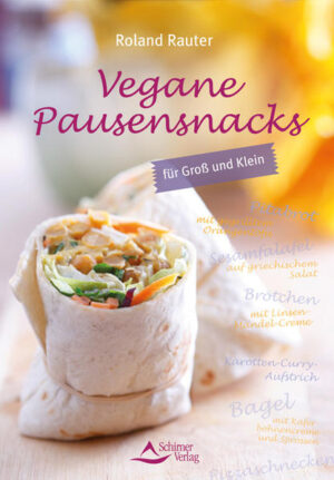 Vegan to go! Im kleinen Rezeptebuch findet jeder schmackhafte Snacks für die Mittagspause im Büro, als Brotzeit für zwischendurch und für unterwegs. Auch Pausenbrote für Schulkinder kommen nicht zu kurz.