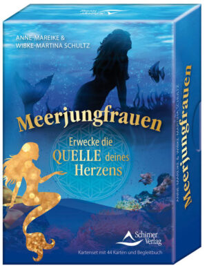 Es ist ein unbeschreibliches Gefühl, als Meerjungfrau durch die Ozeane zu schwimmen, mit magischen Lichtwesen in die Tiefen abzutauchen und Schätze auf dem Meeresboden zu entdecken. Die 44 liebevoll gestalteten Karten führen uns in das wunderbare Reich. Auf jeder Karte schenkt uns eine Meerjungfrau, ein Meermann oder ein anderes weises Meereswesen einen inspirierenden Impuls für unseren Alltag. Die Karten können so als Orakel benutzt werden, uns Antworten auf all unsere Fragen geben und uns in Kontakt mit unserem eigenen Meerjungfrauenwesen bringen. Lassen Sie sich in Ihrem Innersten berühren, und entdecken Sie die zarte, die lichtvolle und die zauberhafte Seite des Lebens.