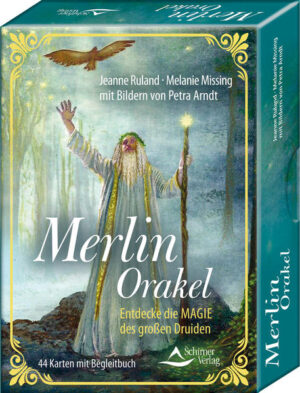 Ein geheimnisvoller Zauberwald, ein verborgener gläserner Palast oder eine magische Eiche - diese 44 eindrucksvollen Karten nehmen uns mit an sagenhafte bretonische Orte, an denen der große Zauberer Merlin einst wirkte. Hier liegt der Ursprung der Avalon- Saga, den viele auf den Britischen Inseln vermuten. Mit jeder Karte lüften wir ein Geheimnis um die Anfänge von Merlins Wirken, seine wahre Liebe oder seine letzten Stunden. Merlins weise Botschaften aus der Anderswelt erwecken die Magie in uns. Das Besondere an diesen Karten: In meditativen Feuerritualen spüren wir die einzigartige Heilund Visionskraft des bekannten Druiden und lassen jegliche belastenden Themen in magischem Rauch aufsteigen.