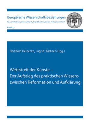 Der Band enthält die Beiträge der 17. Tagung der Projektgruppe „Europäische Wissenschaftsbeziehungen“ der Akademie gemeinnütziger Wissenschaften zu Erfurt, die in Kooperation mit der „KULTUR- Landschaft Haldensleben- Hundisburg“ vom 13. bis 15. Oktober 2017 auf Schloss Hundisburg stattfand und durch die Stiftung Mitteldeutscher Kulturrat unterstützt wurde. Die Beiträge gehen der neuen Rolle des praktischen Wissens im Spannungsfeld von Reformation und Aufklärung nach. Einerseits unterstützte die bedeutende kunsthistorische Diskussion in der italienischen Renaissance um den Vorrang der einzelnen Künste (Malerei, Skulptur, Architektur) die Lösung dieser bisher als Handwerk geltenden Künste aus den Zunftzwängen und ihre Nobilitierung und Akademisierung, andererseits entwickelten sich aus den Artes mechanicae, aus Bergbau»kunst«, Festungsbau»kunst« und Apotheker»kunst« jene Fachdisziplinen, die heute als Technik bzw. Wissenschaft verstanden werden. Die Erfindung des Buchdrucks förderte die Vermittlung wissenschaftlicher und technischer Kenntnisse, wofür Leonardo da Vincis Codex Madrid I als erster Schritt zu einer technischen Mechanik beispielhaft genannt wird. Zu den Methoden des Erkenntnisgewinns gesellte sich neben Philosophieren und Probieren nun das (gezielte) Experimentieren, etwa beim Übergang von der Apothekerkunst zur wissenschaftlichen Pharmazie. Der mit dieser wissenschaftlichen Revolution einhergehende technische Fortschritt und die Zunahme der produktiven Kräfte verlangten auch gebieterisch nach der Befähigung breiter Schichten des Volkes zum Lesen, Schreiben und Rechnen. Alle Autoren sind ausgezeichnete Spezialisten auf ihrem Gebiet. Der Band enthält Beiträge von Berthold Heinecke: Die Hundisburger Deckengemälde - Versuch einer Deutung