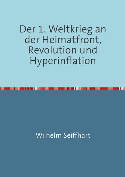 Der Autor Wilhelm Seiffhart, Jahrgang 1867, beschreibt die Zeit des ersten Weltkrieges an der Heimatfront, in der man mit den verstörenden Berichten vom Massenmord im Grabenkampf an der Westfront fertig werden musste, mit seinen brutalen Nahkämpfen und und den ständigen flächendeckenden Kanonenbombardements und Giftgasangriffen sowie den ins Reich zurückflutenden an Körper und Geist verstümmelten Kriegsinvaliden. Er beschreibt wie in Deutschland bitterste Hungersnot herrscht. Es mangelte an allem, insbesondere auch an Kohle. Das führte zu den berüchtigten kalten Steckrübenwintern. Der Autor dokumentiert wie die Leiden der Bevölkerung in den Hungerjahren, in denen es nicht einmal im Sommer Früchte gab und nur ein völlig unzureichendes Maß an Grundnahrungsmitteln, die Menschen erschöpften, zu einer tiefen Verbitterung und schließlich zur Kriegsmüdigkeit führten. Er beschreibt dann das Kriegsende und die anschließende Revolution, die das Kaiserreich hinwegfegte und zur Gründung der Republik führte. Er geht auch auf die dann erzielten sozialen Errungenschaften ein, die Schaffung des Wahlrechtes für Frauen, die von den neuen Gewerkschaften durchgesetzten achtstündigen Arbeitstag und einen sechstägigen bezahlten Urlaubsanspruch. Er macht sehr deutlich, dass auch die Nachkriegsjahre noch große Hunger- und Notjahre waren und es kaum Kohle zum Kochen und Heizen gab. Es kam zu Plünderungen von Geschäften, Unruhen und Generalstreiks in Deutschland und er erlebt, wie über seine Heimatstadt Stettin der Belagerungszustand verhängt wurde. Währen der ganzen Jahre beobachtet Seiffhart sehr genau, wie die Preise immer mehr steigen. So beschreibt er sehr genau die galoppierende Inflation bis hin zur Hyperinflation als ein Handwerksgeselle einen Milliardenschein als Wochenlohn erhielt.