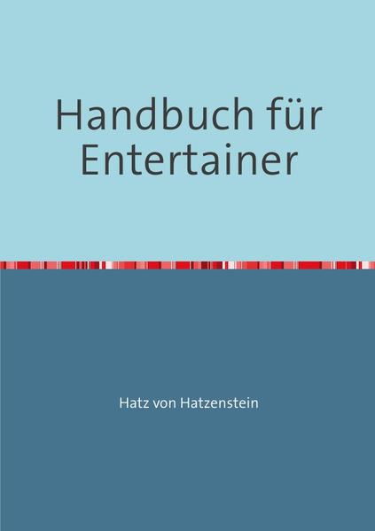 Seit über 40 Jahren machte ich professionelles Entertainment. Als Fränkischer Minnesänger "Hatz von Hatzenstein" bin ich im gesamten deutschsprachigen Raum bekannt. Auf meiner Homepage www.hatzenstein.de finden Sie viele Bilder, Movies und Hörbeispiele. Ich habe nun mein Wissen, wie man einen schönen Abend professionell gestaltet in diesem Buch zusammengefasst. Egal ob Sie ein Instrument spielen (Trommel würde auch genügen) oder nicht, ob Sie singen können oder nicht. Sie finden genügend Vorträge und Anregungen. Immer habe ich auch möglichst viele Bezugsquellen für CDs oder Zaubertricks angegeben, die auch mir seinerzeit sehr viel geholfen haben. Mit diesem Buch erhalten Sie eine professionelle Anleitung mit Kopiervorlagen für einen gelungenen Abend, egal zu welcher Gelegenheit, ob Geburtstagsfeier, Betriebsfest, Jubiläum oder Vereinsabend.