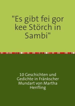 Im Raum der Globalisierung haben die Sprachen immer mehr Bedeutung. Leider gehen hierbei die Dialekte immer häufiger verloren. In diesem Buch können Sie das Leben in einem kleinen fränkischem Dorf in Mundart nachlesen. Alle Geschichten wurden so erlebt, sind authentisch und in einer humoristischer Art niedergeschrieben. Tauchen Sie ein in das typisch fränkische Dorfleben und versetzen Sie sich trotz ständiger Globalisierung in das Dorfleben einer anderen Zeit!