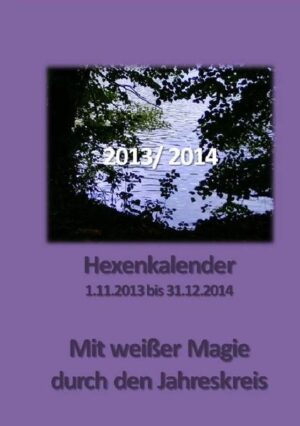 Er ist wieder da! Der echte Hexenkalender, der den Jahreskreis vom 1.11.13 bis zum 31.12.14 beinhaltet. Das natürliche Jahr beginnt mit der weiblichen Zeit am 1. November. Deshalb ist das auch der Anfang eines echten Hexenkalenders. Tarot, Tierkreiszeichen und Kräuterrezepte bestimmen diesen Kalender. Deshalb sind Tipps und Hinweise zu diesen Themen im Kalender verteilt. Im Anhang sind diese Themen zum Nachlesen aufgenommen. Vollmond und Neumond sind eingetragen, ebenso auch die 8 Jahreskreisfeste. Aber es ist kein Mondkalender. Vielmehr wird er dich dazu anregen, die Natur tief in dir zu spüren und dich mit ihr zu befassen. Natur und weiße Magie nehmen unbewusst grundsätzlich einen festen Platz im Leben ein. Dieser Hexenkalender kann das bewusst machen.