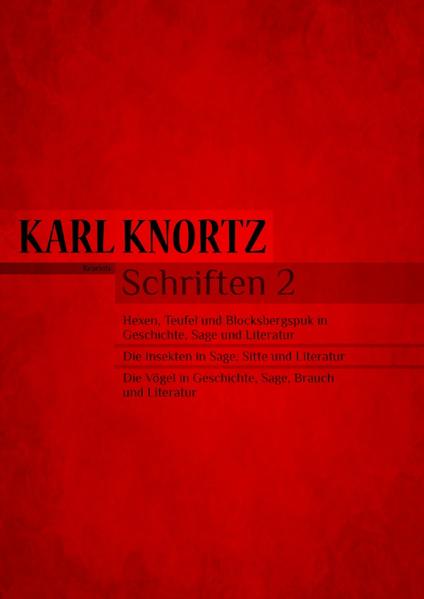 Karl Knortz war einer der bekanntesten Motivgeschichtler des neunzehnten Jahrhunderts. In diesem Band entwickelt er die Motivgeschichte des Okkultutismus einschließlich Verweisen auf Hexen, Teufel und Blockbergsspuk. Das zweite Buch behandelt die Motivgeschichte zu Insekten und der letzte Text ist eine Motivgeschichte der Vögel. Dabei zieht Knortz - so wie das damals üblich war - Belege aus den unterschiedlichsten Bereichen, wie Kunst, Literatur, aus dem Bereich der Sagen und des Brauchtums. Diese Vielfalt macht das Buch auch heute zu einer spannenden und überraschenden Quelle.