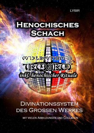 In diesem Werk wird eine Divinationsmethode (Weissagungsmethode) vorgestellt, die den Namen „henochisches Schach“ trägt. Es ist ein Werkzeug zur tieferen Selbsterkenntnis und zum Verstehen der eigenen kosmischen Lebensaufgabe dem Dienst im „Großen Werk“. Durch einfache und detaillierte Anweisungen, kann man sich selbst ein henochisches Schachspiel erschaffen. Mit Hilfe der henochischen Energien wurde dieses Werkzeug reformiert und neu gestaltet. Auch wenn man dieses Spiel noch klassisch spielen kann, kann man auch neue Wege gehen, welche zu einem „henochisch- angelistischen Schach“ führen. Zusätzlich sind in diesem Buch weitere Divinationsarbeiten enthalten, die durch ihre zentrieren und praktischen Möglichkeiten spürbare Ergebnisse erzielen. Die praktische „Figur- Geomantie“ und die Gestaltungsmacht der „henochischen Symbole“, werden gekonnt mit der magischen Praxis des henochischen Schachs verwoben, sodass ein multiverselles Deutungssystem entsteht, mit dessen Hilfe man in die tiefsten Tiefen der spirituellen Mystik eindringen kann! Manchmal hat man Fragen, die so komplex, magisch, exorbitant oder utopisch sind, dass die normalen Divinationsmethoden wie Astrologie, Tarot, Numerologie etc. absolut nicht ausreichend sind! Wer sich nicht vor inneren und unerklärlichen Fragen fürchtet, kann hier kosmische Antworten finden, die auf vielen Ebenen des eigenen Seins ihre Tragweite entfalten können. Zugegeben, henochisches Schach ist nicht einfach! Es ist arbeitsintensiv und erfordert Kenntnisse der praktischen Magie. Doch wer die Waffen der Sphinx bereits verwendet, den Kontakt mit mächtigen Energien nicht scheut, wird hier ein Quell der Erkenntnismöglichkeit finden, der seinesgleichen sucht. Schreite furchtlos voran und erkenne die Wege deines wahren Selbst, erkenne die Wege der henochischen Mächte!