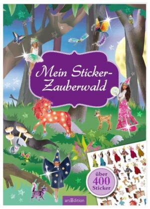 Einfach magisch! Hier findest du alles, was das Märchen- Herz erfreut: Auf den wunderschön illustrierten Seiten tummeln sich Szene aus einem verzauberten Wald. Wähle aus über 400 Aufklebern und belebe die Fantasiewelt mit hübschen Feen, Einhörnern und fantastischen Wesen. Zauberhafter Stickerspaß Das großformatige Stickeralbum bietet jede Menge Raum, der Fantasie freien Lauf zu lassen und zauberhafte Welten zu erschaffen. Ein schönes Buch, mit dem sich schon 4- Jährige selbstständig beschäftigen können – ob unterwegs oder im Kinderzimmer. • Zauberhafte Bilder: Die 13 Szenen sind wunderschön illustriert und laden zum Träumen ein • Viele Sticker: In das Stickeralbum integriert sind Stickerbögen mit über 350 Aufklebern. Die Bögen sind perforiert zum leichten Heraustrennen • Schöne Motive: Hier finden sich Waldtiere, Zauberer, Elfen und viele Einrichtungsgegenstände • Fantasy- Zauber: Das zauberhafte Stickerbuch entführt in eine magische Welt und ist ein ideales Geschenk für Mädchen • Ab 4 Jahren: Mit diesem schönen Stickeralbum können sich schon Kinder ab 4 selbstständig beschäftigen – ganz ohne Hilfe von Erwachsenen