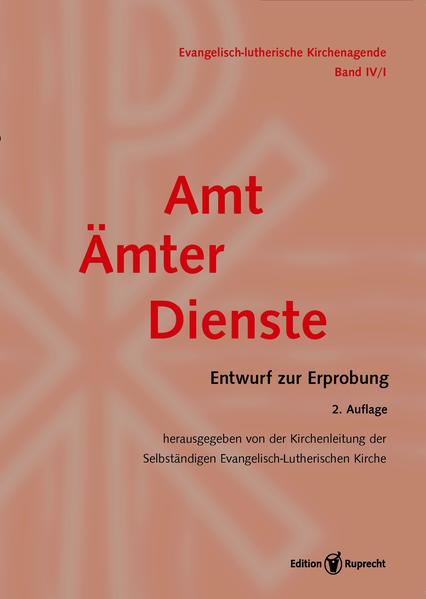 Diese Agende enthält Formulare für Einführungs- und Segenshandlungen sowie für die Ordination. Sie ist gegliedert in die Abschnitte »Kirchliche Dienste«, »Amt der Wortverkündigung und Sakramentsverwaltung (Ordinatio)«, »Einführungen in Ämter mit besonderen Zuständigkeiten (Introductio)«, »Bestätigung in Ämtern und Diensten (Approbatio)«, »Aussendung von Missionaren«, »Ordinationsjubiläum« und »Verabschiedungen«. Der Anhang enthält Bittlieder um den Heiligen Geist sowie zeitgemäße Text- und Ausführungsvorschläge für Litanei und Te Deum. Ein Bibelstellenregister erschließt die abgedruckten Lesungstexte.