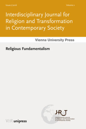 Fundamentalismus ist ein drängendes und unausweichliches Thema der gegenwärtigen Gesellschaft. Obwohl die Forschung zu religiösem Fundamentalismus in den letzten Jahren stark zugenommen hat, ist eine interdisziplinäre und systematische Untersuchung der theoretischen Grundlagen von Fundamentalismen, ihrer globalpolitischen Konsequenzen und ihrer Bedeutung in einer weltweit vernetzten Gesellschaft noch ausständig. Die dritte Ausgabe des Interdisciplinary Journal for Religion and Transformation in Contemporary Society setzt sich mit gegenwärtigen Formen religiöser Fundamentalismen aus einer interdisziplinären und interkonfessionellen Perspektive auseinander. Die Artikel fragen sowohl nach den Voraussetzungen und theoretischen Hintergründen religiöser Fundamentalismen als auch nach konkreten Ausformungen von Fundamentalismus in verschiedenen Religionen. Im Kontext aktueller Ereignisse sind der islamische Fundamentalismus, Dschihadismus sowie die Beziehung zwischen Fundamentalismus und Internet zentrale Themen. Eine weitere wichtige Thematik ist die Herausforderung, die Fundamentalismus für die religiöse Bildung darstellt. Darüber hinaus konzentriert sich ein großer Teil der Beiträge auf die Suche nach kritischen Ressourcen gegen religiösen Fundamentalismus, die nicht zuletzt in den religiösen Traditionen selbst gefunden werden können.