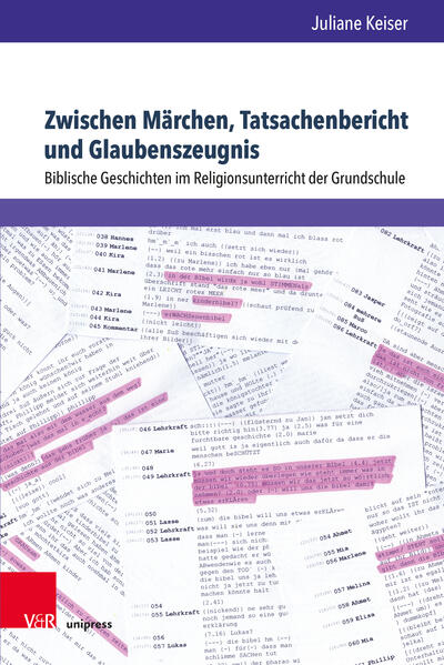 Obwohl viele Kinder erstmals und oft ausschließlich im Religionsunterricht der Grundschule mit biblischen Texten in Kontakt kommen-die dort ablaufenden bibeldidaktischen Prozesse also elementare Bedeutung für die Entwicklung des Bibelkonzepts tragen -, gibt es bisher kaum empirische Erkenntnisse über die diesbezügliche Praxis. Den Vorwurf eines unreflektiert normativen Gebrauchs biblischer Erzählungen im Grundschulreligionsunterricht hinterfragend, untersucht die Autorin in Form einer rekonstruktiven Analyse videographisch aufgezeichneter Unterrichtseinheiten, wie biblische Erzählungen hinsichtlich ihres besonderen Wesens als menschliche Glaubenszeugnisse im Religionsunterricht der Grundschule erarbeitet werden. Welche expliziten und impliziten Hinweise auf das Konzept vom biblischen Text lassen sich etwa in der Unterrichtskommunikation identifizieren und welche Deutungsspielräume eröffnet die Präsentation der Texte seitens der Lehrkräfte für die SchülerInnen? Die praxistheoretische Studie gewährt einen in dieser Art bisher nicht vorhandenen Einblick in die sich innerhalb des alltäglichen Religionsunterrichts dokumentierende habitualisierte bibeldidaktische Handlungspraxis. Numerous children have their first and only contact with biblical texts in religious education in elementary schools. Thus, biblical-didactic processes have essential meaning for the development of the biblical concept. However, there are still few empirical information about its methods. Therefore, the author questions the reproach of an unreflected normative use of biblical narratives in religious education in elementary schools by using a reconstructive analysis of video recordings of teaching lessons and by depicting how biblical narratives are being conveyed with regard to their uniqueness as human testimonies. Which explicit und implicit hints of the concept of biblical texts can be identified in the teaching communication and how can the text presentation by teachers can be interpreted by students? This practical-oriented study offers an insight in documented, habitualised, biblical-didactic methods of everyday religious education.