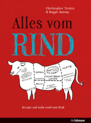 Ungezügelter Fleischkonsum liegt heute nicht mehr im Trend. Für verantwortungsvolle Fleischgenießer besteht ein Rind aus mehr als Filet und Roastbeef. Sie sind am ganzen Tier interessiert. Das Kochbuch von Christopher Trotter und Maggie Ramsay bietet eine einzigartige Kombination: Neben über 100 köstlichen Rezepten, die aufzeigen, welche Fleischteile von Rind und Kalb wie am besten zubereitet werden, liefert Alles vom Rind wertvolle Informationen zur Geschichte und Bedeutung von bekannten Rinderrassen. Ein ganzes Kapitel widmet sich zudem jenen Fleischteilen, die bei vielen nur selten im Kochtopf landen - Leber, Zunge, Niere. Dieses Kochbuch beweist: Gewusst wie, lässt sich fast alles vom Rind und Kalb zu einer Köstlichkeit zubereiten!