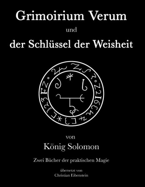 Zwei Klassiker der praktischen Magie. Diese drei Bücher bilden auf eine eigentümliche Art und Weise eine Einheit. Auch wenn die Autorenschaft heute nicht mehr geklärt werden kann – so haben sie doch mehr miteinander gemeinsam, als nur den den Namen Solomon, der sicher ein zugkräftiger Name darstellt. Sie haben heute einen festen Platz in den okkulten Bibliotheken. Hier wird eine vollständige Praxis zur magischen Arbeit entworfen, archaisch und urtümlich. Alles über die Beschwörung und Namen der wichtigsten Geister, das Ziehen der Kreise, Zeichnen der Siegel und Pentakel und das Bereiten der magischen Instrumente. Zwei Bücher der praktischen Magie in einem Band – erstmals ins Deutsche übersetzt von Christian Eibenstein.