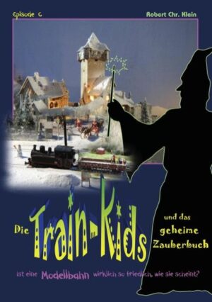 2. Buch der Train-Kids-Reihe Verkleinert auf H0-Maßstab erleben die Train-Kids weitere Abenteuer auf ihrer selbst gebauten Modellbahnanlage. Eine friedliche Miniwelt, möchte man meinen. Doch der Schein trügt. Diese Welt funktioniert nach ihren eigenen Gesetzen, die sehr gewöhnungsbedürftig sind. Muss Schnee unbedingt kalt sein? Kann man in den Sommerferien den Weihnachtsmann treffen? Und welche Auskunft kann der Schalterbeamte am Bahnhof über ein geheimes Zauberbuch geben? Die Suche nach diesem Buch wird zu einer riskanten Unternehmung, denn es soll irgendwo auf der verschneiten Burg Winterstein liegen. Dort warten verwirrende Geheimgänge, finstere Verließe und ein grünlich schimmernder Geist auf unsere Freunde. Immerhin hat Julian noch den Zauberstab, der ihnen in ausweglosen Situationen helfen sollte wenn sie nur die richtigen Zauberworte wüssten! Und irgendwo im Dunkeln lauert der Schwarze Magier, der ebenfalls nach dem Zauberbuch sucht, und dem jedes Mittel recht ist …