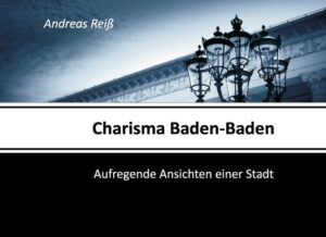 Bildband Baden-Baden: Aufregende, charismatische Bilder machen diesen Bildband zu einem emotionalen Erlebnis der Kurstadt an der Oos. Fernab von den typischen Touristikfotographien formt der Künstler mit der Kombination aus neuen Blickwinkeln und kraftvollen Bildern eine stets ergreifende, manchmal zauberhafte Atmosphäre, die diese Stadt zu einem sphärischen Erlebnis werden lässt. Ob demütig dezent, romantisch verträumt, elegant farbenfroh oder flüsternd mythisch: Baden-Baden hat mehr zu bieten als nur schön zu sein.