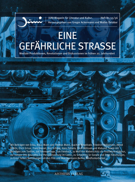 I N H A L T Walter Delabar und Gregor Ackermann Editorial S. 7 Klaus Mann Kunst und Technik S. 9 Dirk Heißerer „Die Situation ist neu und reizvoll“. Thomas Mann im Tonfilm (1929) S. 11 Der Satiriker Joachim Ringelnatz sagt S. 32 Alan Lareau Friedrich Hollaender als Filmkritiker. Kolumnen für das Berliner Journal S. 34 Friedrich Hollaender Filmkritiken. Mitgeteilt von Gregor Ackermann und Alan Lareau S. 37 Anke Steinborn Die Frau, das Bild, der Mord. Das Bild ist tot. Es lebe das (Bewegt-)Bild S. 53 Alfred Döblin Zu „Der Weg ins Leben“ S. 73 Michael Pilz „Mr. Toller is not a stranger to films“. Ernst Toller und der Film - Bemerkungen zu einer glücklosen Beziehung S. 77 Manuel Illi Zwischen ‚Tendenzphotographie‘ und ‚Gebrauchslyrik‘. Die politische Dimension der Foto-Text-Bücher zur Zeit der Weimarer Republik S. 111 Erich Grisar Tonfilm des Alltags. Phantastik des Abbruchs. Zwei Reportagen S. 133 Walter Delabar Mit Lichtbildern natürlich - ohne die geht’s ja nicht mehr. Über die narrative Emanzipation der Fotoreportage in Reiseberichten der Weimarer Republik S. 137 Franz Hessel Eine gefährliche Straße S. 177 Franz Hessel Etwas von der Arbeit S. 179 Walter Delabar Etwas von der Arbeit / Eine gefährliche Straße. Ein Textvergleich S. 185 Dominik Riedo Die Wahl zwischen Dichtung und Zeitung. Niebelschütz als Schriftleiter S. 189 Günther Sandner Isotype. Visuelle Erziehung und Politik S. 223 Christian A. Bachmann Teleskop und Mikroskop. Perspektivierung und Rahmung in visueller Satire und Comic um 1900 S. 241 Benjamin Bitterling Modernes Merzen. Die Ursonate und ihre Tonaufzeichnung S. 262 Hans Fallada Arbeitsschule für Hörspieler. Kleiner Mann - was nun? S. 273 Fabian Wilhelmi Ästhetische Freiheiten und finanzielle Abhängigkeiten. Das Verhältnis zwischen Max Herrmann-Neiße und Fritz Walther Bischoff S. 275 Erika Mann „Der Rundfunk und ich“ S. 288 Erich Mühsam Kampf um Lulu. Einwürfe S. 289 Friedrich Hollaender Abschied von „Schall und Rauch“ S. 297 Klabund Das ideale Kabarett. Eine Antwort auf Friedrich Hollaender S. 299 Alan Lareau Glanz und Elend des Kabaretts. Ein Austausch, 1920 S. 301 Karl Schnog Medien. Gedichte S. 303 Schafott/Über den grünen Klee - Rezensionen und Hinweise S. 307 Abbildungsnachweise S. 358 Autorinnen und Autoren S. 359