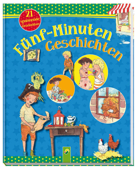 21 allerliebste Vorlesegeschichten! Kurze Vorlesegeschichten ideal als Gutenachtgeschichten geeignet Fröhliche Illustrationen regen zum Mitverfolgen der Geschichte an Wunderschöne Ausstattung: Cover mit Spotlack veredelt Vorlesen macht Spaß und ist ein schönes Ritual für Eltern und Kinder. Die 21 lustigen, spannenden oder überraschenden Geschichten, jede etwa 5 Minuten lang, erzählen von Abenteuer, Freundschaft und Mut. Das Buch versammelt Tier- Abenteuer, fantastische Geschichten und Episoden aus dem ganz normalen Kinder- Alltag: Im Hühnerstall verschwinden die Eier der Hennen, ein Riese und ein Zwerg schließen Freundschaft, und Anton und Sverre basteln für Mama eine neue Computertastatur. Die liebevoll erzählten und bezaubernd illustrierten Geschichten laden Mädchen und Jungen ab 3 Jahren zum Staunen, Lachen und Träumen ein. Ob zwischendurch vorgelesen oder abends als Gutenachtgeschichte: Hier findet jedes Kind garantiert seine ganz persönliche Lieblingsgeschichte. Mit der Länge von etwa 5 Minuten sind die Geschichten ideal zum abendlichen Vorlesen. So wird das Zubettbringen zu einem Familienritual, das Kinder und Eltern gemeinsam genießen können. Kurze Vorlesegeschichten ideal als Gutenachtgeschichten geeignet Fröhliche Illustrationen regen zum Mitverfolgen der Geschichte an Wunderschöne Ausstattung: Cover mit Spotlack veredelt