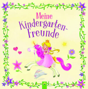 Eine zauberhafte Erinnerung an die Kindergartenzeit • Ein wunderschönes Freundebuch für alle kleinen Prinzessinen und Pferde- Fans • Mit Geburtstagskalender • Mit Extraseiten für Fotos und gemeinsame Erlebnisse • Schöne Ausstattung mit wattiertem Cover Hier ist Platz für alle deine Kindergarten- Freunde: Erzähle etwas von dir, klebe dein Foto ein und verewige dich mit bunten Stiften. Auch für dich gibt es natürlich eine eigene Seite zum Eintragen. Wunderschöne Prinzessinnen und traumhafte Pferde begleiten durch das Buch und bieten auf jeder Seite Raum für Eintragungen, Fotos und selbst gemalte Bilder. Im Geburtstagskalender kann jeder seinen Ehrentag noch einmal vermerken. So sieht man auf einen Blick, wer in welchem Monat und an welchem Tag Geburtstag hat. Auf weiteren Extraseiten können gemeinsame Erlebnisse und Fotos festgehalten werden. Die liebevollen Illustrationen rund um Prinzessinnen und zauberhafte Pferde machen dieses Buch zu einer ganz besonderen Erinnerung an die Zeit im Kindergarten. Ein Album, das man immer wieder gerne durchblättert!