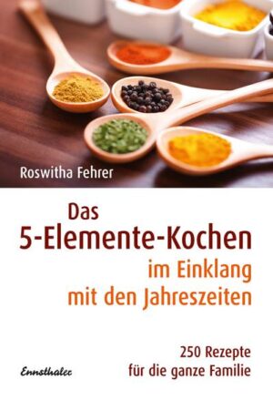 Die Ernährungslehre nach den 5 Elementen ist ein grundlegender Teil der chinesischen Medizin. Das Prinzip des Kochens nach den 5 Elementen ist, die energetischen und thermischen Qualitäten der einzelnen Lebensmittel für sich zu nutzen. Dadurch kann man die Gesundheit erhalten, oder Unausgewogenheiten - hervorgerufen durch konstitutionelle Veranlagung, falsche Ernährung, jahreszeitliche oder überhaupt klimatische Einflüsse - ausgleichen. Im Klartext heißt das, man kann Ernährung therapeutisch einsetzen.