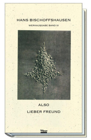 Die Grenzen zwischen Realität und Irrealität liegen irgendwo im Nebel. In »Also lieber Freund«, entstanden in den Jahren 61-64, schreibt sich Bischoffshausen, in Form eines Briefromans an einen imaginierten Freund aus gemeinsamen Tagen im Gefangengenlager, aus dem tristen Alltag seiner künstlerischen »Randexistenz« in Paris. Zwischen den Schilderungen des Bemühens um Existenzsicherung durch Restaurierungsarbeiten, der von Zuneigung und Liebe bestimmten Sorge um Frau und Töchter, und zwischen den Exzessen der um und mit ihm lebenden gesellschaftlichen Außenseiter reflektiert Hans Bischoffshausen über Kunst und Literatur und den Wunsch, ein Buch zu schreiben: »Es dürfte nicht so schwer sein, denn die Dichtung ist eine Lüge. Der Roman ist explodiert. Zerrissen wie ein alter Schuh.« Mit Zynimus, lapidar und sarkastisch, beschreibt er die Heucheleien der katholischen Kirche, die atomare Rüstungspolitik jener Zeit und liefert neuerlich »ein beeindruckendes Dokument einer authentischen Existenz« in dem »die Grenzen zwischen Realität und Irrealität irgendwo im Nebel liegen.«