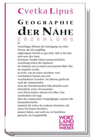 Geographie der Nähe, in der Fremde Amerikas entstanden, beschwört eine Welt, in der »jeder für sich die Wörter der verstummten Landschaft wiegt«. Vertraute (Kindheits-) Bilder, Erinnerungen der Jugend »an den Augustgeruch von Lattich im feuchten Talschluß / das Bild von Fichtenspitzen unter der Zuckerschicht in Glashäfen auf Fensterbänken«, steigen auf. Doch die scheinbare Nostalgie trügt - »und jetzt ist alles anders, ohne daß sich etwas verändert hätte« heißt es im Zyklus Unbewohnbare Trauer, einem von fünf des vorliegenden Buches. »Dem Rhythmus aus Hellwerden und Dämmerung« folgen wir den Wortbildern der Autorin und finden in diesen Gedichten »eine Spur der abwesenden Welt«. Waren es im Band Abgedunkelte Zeit knappe, wortkarge Bilder, so sind diese neuen Gedichte prosaisch und doch unverwechselbar im Gestus der Auseinandersetzung mit der Welt und dem Ich. »Filmsequenzen reihen sich zu einem Ganzen, Lettern im Buch verbinden sich zur Erzählung, deine Tage vereinen sich zum Vergehen der Jahre.«