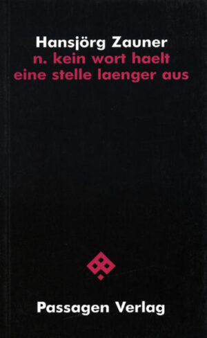 "n. kein wort haelt eine stelle laenger aus" zeugt auf dem Feld des literarischen Experiments von der Unbeständigkeit einer sprachlichen Formulierung. Zauner nimmt Worte in den Mund, (desavouiert sie, indem er sich auf sie einlässt) und spuckt sie wieder aus.„hier genau ist die grenze zwischen geschmack und wort im mund.EIN GESCHMACK IST DOCH NUR EIN WORT AUS VERNENNUNG MUENDER. DIE SCHLINGE DES WORTES TESTET DEN MUND AM ORT DES SPRECHENS.die erkenntnis ist nur ein geschmack aus worten. die architektur ist ein mund aus blicken.“Die einzelnen Sätze machen in ihrer Einflussnahme aufeinander so etwas wie nachvollziehbaren Sinn möglich, der jedoch durch die Austauschbarkeit der ihn nur scheinbar fixierenden Sprachbestandteile wieder suspendiert wird.Zauners Sprache gibt sich hin, Zauners Sprache verweigert sich. Der Leser als Verführer. Verführter?