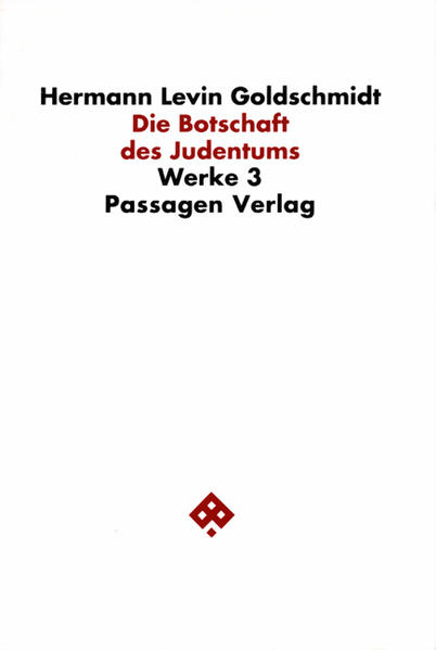 Zuerst 1960 erschienen, gibt Goldschmidt in der Botschaft des Judentums eine Interpretation der Grundbegriffe und der Geschichte des Judentums, und zwar vom Standpunkt einer kritischen „Philosophie aus den Quellen des Judentums“, wie der Autor in Anlehnung an Hermann Cohen formuliert. Die Bedeutung des Judentums besteht dabei nicht nur in seiner Vergangenheit. Vielmehr verweist diese auf die ungebrochene Geschichtsmächtigkeit der gesellschaftskritischen prophetischen Forderungen, welche die Botenschaft des Judentums solange als zukunftverheißend bestätigt wie es jene Botschaft menschheitlicher Forderungen noch zu verwirklichen gilt.