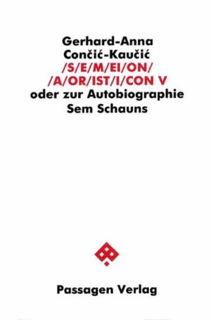 Mit dem fünften Band von "S/E/M/EI/ON/ /A/OR/IST/I/CON/ oder zur Autobiographie Sem Schauns" erscheint ein weiterer Text in der Reihe zur Autobiographie des Agenten Sem. Sem, Privatdetektiv, Inspektor, Geheimagent, ist Akteur im System Sprache. Die Schrift im Sinne Jacques Derridas ist sein Medium und auszuspionierendes geheimdienstliches Operationsfeld. Das "Echelon-Projekt" repräsentiert als Ergebnis die Matrix eines großen Lauschangriffs auf das Humanum schlechthin: Identität, Körper, Reproduktion, Sexualität, Macht, Gewalt, Repräsentation, Sprache, Semiotik, Gedächtnis, Wissen, Archiv. Zugleich ist dieser Text vielleicht die Erfüllung der Forderung von Helmut Heissenbüttl nach einer Literatur für intellektuelle Leser und Leserinnen und eine Liebeserklärung an Jacques Derrida.