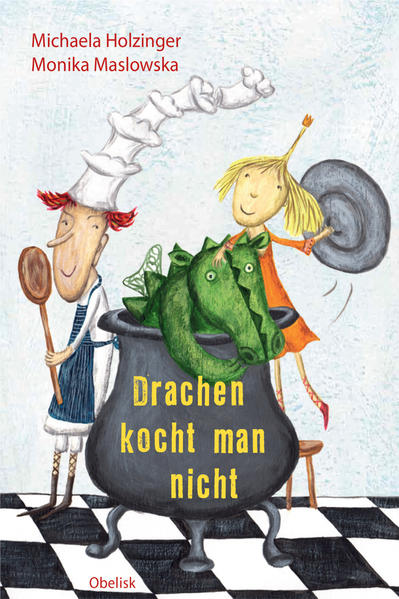 Ein Hilferuf aus dem Gugelhupfl and: Barnabas, der kleine Drache, soll verspeist werden! Missjö Schmatz, gefürchteter 5-Hauben-Koch, will, nein, muss den Kochwettbewerb gewinnen – und sein Rezept lässt kaum Zweifel: Drachenfl eisch soll es sein. Kunigunde und Jaromir stürzen sich ins Abenteuer, wo es brutzelt und schnipselt,köchelt und fi tzelt. Dass Schusseln und Schummeln nicht die Glasur auf jeder Torte ist und man ja auch mal nachfragen könnte – Details am Kochtopfrand.