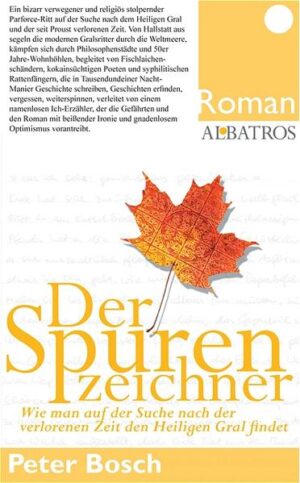 Ein bizarr verwegener, religiös stolpernder und geisterhaft träumerischer Parforce-Ritt auf der Suche nach dem Heiligen Gral und der seit Proust verlorenen Zeit. Von Hallstatt aus segeln die modernen Gralsritter durch die Weltmeere, kämpfen sich durch Steinwüsten und Philosophenstädte, durch Katakomben und 50er Jahre-Wohnhöhlen, begleitet von Fischlaichenschändern, nekrophilen Sodomiten, kokainsüchtigen Poeten, Nagellackentfernerinnen, pädophilen Buchhändlern und syphilitischen Rattenfängern, die in Tausendund-einer Nacht-Manier Geschichte schreiben, Geschichten erfinden, vergessen, weiterspinnen, verleitet von einem namenlos strauchelnden Ich-Erzähler, der die Gefährten und den Roman mit beißender Ironie und rücksichtsloser Schärfe vorantreibt.