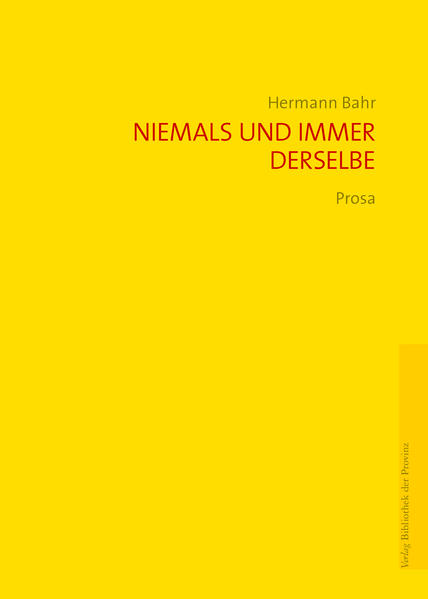 Einst sollt ich was in ein Stammbuch schreiben. Vor mir hatte sich ein Kandidat eingetragen, mit seinem Wahlspruch: »Immer derselbe!« Flugs schrieb ich als meinen darunter: »Niemals derselbe!« Das kam mir damals recht vom Herzen, denn mit Freuden warf ich stets den Gestrigen weit von mir, stets wieder des Morgigen froh gewärtig. Und in dieser schönen Zeit konnte man mich auch gern beteuern hören, daß in den meisten Fragen, gar aber in den entscheidenden, niemals bloß eine Antwort wahr sei, sondern immer ihr Gegenteil auch