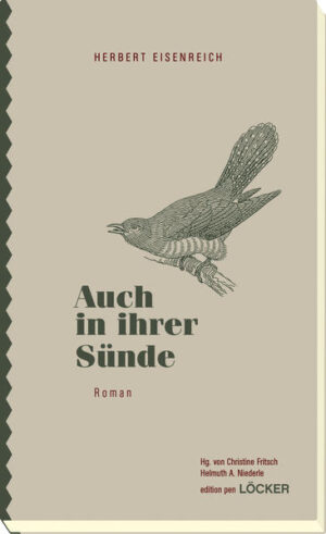 Diese Neuauflage macht einen Klassiker der österreichischen Literatur erneut zugänglich. Dieser Roman erzählt vom Schicksal einer Frau, deren Mann im Bürgerkrieg exekutiert wurde. Sie lebt mit ihrem Kind in bedrückender Armut. Als sie erfährt, dass dieses Kind wahrscheinlich nicht ihr Kind ist, sondern ein irrtümlich bei der Geburt untergeschobenes, erscheint ihr ihr ganzes entbehrungsreiches Dasein sinnlos und sie versucht, Selbstmord zu begehen. In letzter Minute werden sie und das Kind gerettet. Dem neu gewonnenen Leben steht sie anders gegenüber … Als im Jahr 1953 "Auch in ihrer Sünde" von Herbert Eisenreich erschien, waren die Besprechungen hymnisch und feierten den "sehr differenzierten, klugen Roman" (Die neue Zeitung, Berlin). Heimito von Doderer meinte: "Die Hauptqualität des Buches (…) ist, dass ihm ,Atmosphäre' eignet. Anders: Es ist gelungen, eine ,Befangenheits-Höhle' (und das ist jede Lage des Lebens) nach allen Seiten plastisch auszuwählen. Mehr kann, wenn uns einmal ein Stoff um den Hals gefallen ist, gar nicht geleistet werden." Die Zeit verglich den Roman mit "Berlin Alexanderplatz" von Alfred Döblin. Wendelin Schmidt-Dengler hielt das Werk für einen "adäquaten Ausdruck des Lebensgefühls dieser Generation (…), in dem ,exemplarisch vom Krieg gehandelt wird".