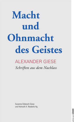 "Das literarische Werk von Alexander Giese ist umfangreich. Er selbst hat aus der Sicht seiner Zeit auf frühere Verhältnisse geblickt, um diese als ferne Spiegel für die Gegenwart zu verwenden. [...] Gieses Anliegen bestand nicht darin, Massen oder Gruppen zu zeigen, sondern um den einzelnen handelnden Menschen, der in, mit oder gegen den Strom der Zeit schwimmt. Die Handlungen der Romane sind im "Heidentum", im Schiismus, im Christentum und in der Gegenwart angesiedelt. [...]" (Helmuth A. Niederle)