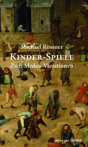 „Kinder-Spiele“ ist die zynische Bezeichnung für eine archaische Geschichte, die hier in zwei zeitgenössischen Variationen präsentiert wird: Medea, die unangepasste Person schlechthin, erscheint einmal in einer weiblichen, dann in einer männlichen Variante