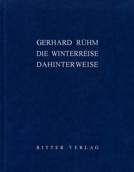 Die Idee, die Texte Wilhelm Müllers aus dem bekannten Liederzyklus „Winterreise” von Franz Schubert neu zu dichten, geht auf eine Anregung des Steirischen Herbstes zurück. Gerhard Rühm löste diese Aufgabe auf verblüffende wie originelle Weise, indem er sich schließlich für eine strenge phonetische Bezugsmethode entschied, welche die gesamte Vokalstruktur der Gedichte Wilhelm Müllers beibehält und soviel wie möglich vom Konsonantenstand. Die auf diese Weise aus neuem Wort- und Satzverbund entstandene Klanggestalt der Gedichte signalisiert eine „halluzinative aussageschicht, die dahinter, nämlich hinter den originalwörtern, zu liegen scheint und sie zugleich konterkariert”