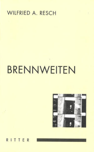 BRENNWEITEN ist eine Sammlung von 6 in sich abgeschlossenen Kurzgeschichten, welche von 7 Kürzestgeschichten (Paradoxa) ummondet werden, die entweder durch Vermischung eigentlich inkompatibler Systeme oder mit Hilfe von Sprach- und Argumentationssystemvertauschung einen alltäglichen Wahnsinn "beweisen". Der Faden, der diese Geschichten vernetzt, ist kein Garn der Ariadne (es besteht keinerlei Wunsch nach Rückkehr zu einem Ausgangspunkt), sondern das eigentlich zweidimensional gedachte Labyrinth als ein dreidimensionaler Irrgarten, den die (österreichische) Geschichte, der Film, die Bilder, die Literatur, gewisse religiöse und filosofische Systeme, sowie die soziale Verknüpfung einzelner Figuren der Geschichten bilden. Wir richten unser Objektiv (Sinne) auf einen Gegenstand, stellen die Schärfe ein, zoomen, betrachten, verlieren das Interesse oder werden abgelenkt, konzentrieren uns auf die Umgebung, springen hin und her. Was als fließend gedacht und tradiert wird, ist von unzähligen Unterbrechungen zerhackt. Die Trägheit des Auges zum Beispiel suggeriert "Fluß", obwohl jeder Lidschlag ein Blackout bedeutet.