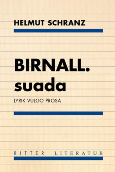 Das „Birnall“ von Helmut Schranz ist das hybride Produkt eines ebenso sensiblen wie rabiaten poetischen Unternehmens, das die Bedingungen des Den- kens und Empfindens des einzelnen und von Gruppen in unserer nach den Gesetzen des Kapitalismus mediatisierten Welt zu erkunden versucht. Mittels feingliedriger Montagetechnik verschraubt der Autor Material unterschiedlichster Codes und Diskurse - von Nachrichten und Reklame über Rat- geberliteratur bis zum Porno - zu grollenden und grummelnden Sprachungetümen. In schroffem Wechsel klatschen schiefe Bilder auf flache Witze, werden Sentenzen ihres Unsinns entleert, zudem offenbaren mit Bedacht gesetzte Versprecher, listige Anspielungen oder kleine Eingriffe in die Idiomatik die Subtexte diverser unser Leben reglementieren wollender Parolen. Im Modus eines Als-ob-Kalauerns saust der Text als diskrepante Suada dahin. Und gerade damit: in der Verausgabung der eingesetzten sprachspielerischen Mittel gelingt dem Autor auf beeindruckende Weise der poetische Nachvollzug jenes Verschleißzusammenhangs, der unsere ökonomische Umgebung ebenso wie unser Inneres beherrscht. Helmut Schranz registriert Formen der Entfremdung in verflixter mimetischer Genauigkeit, weil er seine Schreibverfahren in einer Konsequenz, die nur we- nigen zeitgenössischen Autoren eignet, an Befunden zu deren sozialen Voraussetzungen zu kalibrieren versteht.