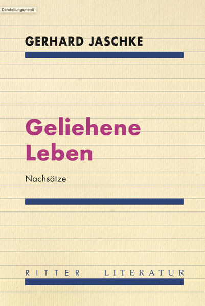 Gerhard Jaschkes „Geliehene Leben“ versammeln Beobachtungen und Betrachtungen eines Ichs, dem angesichts des körperlichen Verfalls obsessives Notieren von Einfällen und Vorgefundenem sowie die tägliche sprachakrobatische Praxis am Weiter-Leben halten. In der Rückschau blitzen vertane Lebenschancen auf, Gegenwart offenbart Niederschläge durch bürokratische oder bauliche Barrieren, Missstände in der Krankenversorgung, Ignoranz allerorten, ausbleibende Anerkennung künstlerischer Leistung zumal. Solcher Fülle an Deprimation begegnet der Autor mit einer Extra-Dosis an Esprit, hintergründigem Klamauk und Selbstironie. Dass auf jeden Satz ein weiterer folgt, jedem Wort ein nächstes entspringt, mildert die Resignation, die Alogik spontaner Dichtung entpuppt sich als Pharmakon gegen das Unvermeidbare, wie auch das anagrammatische Festhalten der Buchstaben Verschwinden und Verlust abzuwehren versucht. Vor allem aber ist es Gerhard Jaschkes grenzenlose Begeisterung für das Eigenständige und Innovative in Kunst und Literatur, das ihm und seinen Leser und Leserinnen Glücks-Moment beschert, und nicht zuletzt sprudeln „Geliehene Leben“ als inspirierende Quelle zur Erinnerung an die Vielfalt und das Lebensgefühl der Neo-Avantgarden seit den 1970ern, zu deren Vermittlung der Autor und Herausgeber Gerhard Jaschke Wesentliches beigetragen hat.