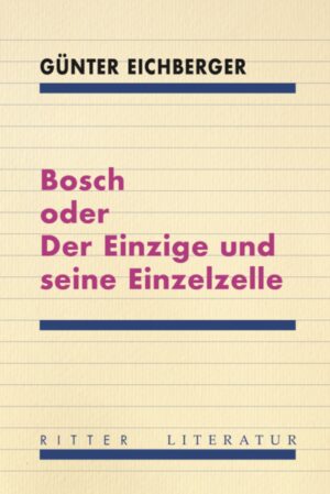 Übersättigt von der Routine der Hohen Küche, empfindet der Gastrokritiker Bosch Genuss einzig noch in der Praxis feuilletonistischer Restaurantvernichtung. Überraschenden Gaumenkitzel verheißt ihm eine aus dem Orient stammende Naturbegabung. Die eben aus den Pranken ihres Ehemanns geflohene Wunderköchin wird zum Ziel einer Schnitzeljagd, die quer durch ausgesuchteste Gerichte (Hummus mit Verhackert oder aus lebenden Affen gelöffeltes Hirn) und comicartig überzeichnete sexuelle Fetische bis ins heutige Istanbul mit seinen Folterkammern führt. Im Unerreichbaren spiegelt sich die Unzulänglichkeit einer noch so bildreichen Beschreibung, die dem sinnlichen Genuss stets hinterherhinkt. Günter Eichbergers Formulierkunst rupft dem geflügelten Wort die Federn und haut hochfliegende Metaphern in die Pfanne. Der Erza?hler macht keinen Hehl daraus, dass seine Geschöpfe reine Sprachgeburten sind. Um konstruktivistische Vorstellungen kreisen nun auch die mit saftigen Zitaten garnierten Überlegungen zu Sein und Wirklichkeit eines sich als Max Stirner ausgebenden Bewusstseins, das als Phantom Besitz von Bosch ergreift und diesen schließlich zwischen Allmachtsphantasien und solipsistischer Selbstauflösung implodieren lässt. Eine bittere Satire auf jedwede Form kulinarischen Fabulierens und die Allüren einer zwangsoriginellen Küche mitsamt deren Kritik.