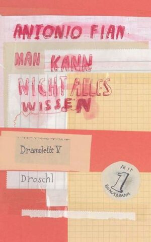 Fians witzige und pointierte Kommentare zum täglichen Irrsinn in Politik, Kultur und Alltag! Der Grundform von Antonio Fians Literatur, zu der er immer wieder zurückkehrt, sind die Dramolette, die regelmäßig, zumeist im ›Standard‹, erscheinen und den Irrwitz des Alltags, der Politik und der Kultur in Fians unvergleichlichem Tonfall kenntlich machen. In den mehr als 80 Dramoletten von Man kann nicht alles wissen begegnen wir wieder den vielen Facetten des österreichischen Wesens bzw. Unwesens, den Wortführern im politischen und kulturellen Feld, wir erleben Hermann Nitschs Verwandlung vom Knaben zum Künstler und lesen ein neues Interview mit Norbert Gstrein. Aber nicht nur Politiker und Künstler reden - gemeinen, eitlen oder auch gefährlichen - Unsinn