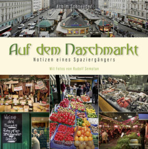 Begegnung mit dem Wiener Feinschmecker-Paradies Ein Autor und ein Fotograf machen „Urlaub“, denn nichts anderes ist ein Besuch auf dem traditionsreichen Wiener Naschmarkt zwischen Secession und Kettenbrücke – Urlaub für die Sinne auf einer Insel der Gerüche und Geschmäcker mit Bewohnern und Besuchern aus aller Herren Länder. Die beiden tauchen ein in die spannende Geschichte des Marktes, erleben die pulsierende Gegenwart, kaufen ein, kehren ein, lassen sich treiben im Strom der Massen, besuchen Originale wie den „Gurken Leo“ oder den „Naschmarkt Piraten“, sind am Samstag um fünf Uhr in der Früh auf dem Flohmarkt und erkunden das nahe gelegene „Festland“. Entstanden ist eine Momentaufnahme, ein Stimmungs- und auch Sittenbild, gleichzeitig aber auch ein Führer und Wegweiser. Ein reich bebildertes Buch für Naschmarktkenner, Naschmarktliebhaber und solche, die es aus welchen Gründen auch immer noch nicht sind.