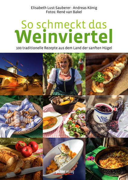 Gusto auf eine kräftige Veltlinersuppe? Auf Blunz’nschnecken und Kürbisgemüse, auf Weintraubenstrudel und Nusslikör? Wem läuft in Anbetracht dieser Leckerbissen nicht das Wasser im Mund zusammen? Das sind nur fünf der 100 köstlichen Rezepte, die das Autorenteam für dieses kulinarisch-verführerische Weinviertel-Buch zusammengetragen hat. Weinviertel - das ist eben viel mehr als der namengebende Rebensaft: Die Natur hat die sonnenverwöhnte und fruchtbare Hügellandschaft im Norden von Wien besonders reichlich beschenkt. Eine wunderbare Opulenz und Vielfalt, die sich in der traditionellen Küche wiederfindet. Auf die Verwendung dieser regionalen Produkte wurde besonderer Wert gelegt, seien es nun Erdäpfel und Zwiebel, Kraut und Kürbis, Weintrauben und Äpfel, Rindfleisch, Weidegans oder Wild. Wer die anschaulich präsentierten Rezepte nachkocht, folgt dem Trend zu Ursprünglichkeit und Nachhaltigkeit. Und mit gutem Gewissen schmeckt alles gleich doppelt so gut.