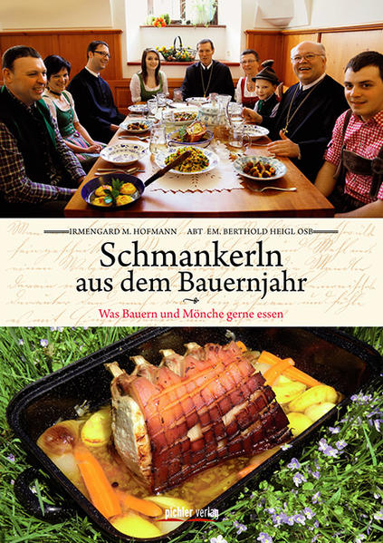 Ein Koch- und Lesebuch, nicht nur zum Nachkochen, sondern auch zum Blättern, Studieren und Entspannen, das ist das neue Werk von Irmengard M. Hofmann. Nach „Gesegnete Mahlzeit! Gutes und Gesundes aus der Klosterküche“ und „Himmlische Mehlspeis! Kuchen, Torten und historische Süßspeisen aus der Klosterküche“ sammelte die Autorin im Rahmen eines großen Rezeptwettbewerbs bäuerliche und klösterliche Traditionsrezepte, die saisongemäß mit regionalen Produkten Abwechslung in das Küchenjahr bringen. In den hier gesammelten Schmankerln spiegelt sich die traditionelle Küchenkultur, die in der bäuerlichen und klösterlichen Küche ihre Wurzeln hat. Die Sehnsucht nach fast vergessenen Rezepten, nach Speisen aus der Kindheit, nach Großmutters Küche, führt zurück zu bodenständigen, ehrlichen, jahreszeitgemäßen und regionalen Gerichten, die etwas adapiert an die heutigen Gepflogenheiten leicht nachzukochen sind und die nach dem schmecken, was darin verarbeitet wurde. Für ihr neues, von Abt em. Berthold Heigl im Stift und im barocken Hofgarten Seitenstetten fotografiertes Kochbuch, durfte Irmengard M. Hofmann alle Rezepte mit den Teams der Stiftsküche und des Restaurants des Stiftsmeierhofes erproben. Eine Besonderheit dieses Schmankerlbuches sind die Geschichten und Gebräuche übers Bauern- und Kirchenjahr aus der Erinnerung von Abt em. Heigl, die zusätzliches Lesevergnügen bereiten, eigene Erinnerungen wecken und die Generationen ins Gespräch bringen.