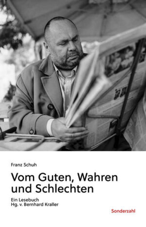 Franz Schuh, dieser »geschmeidige Seiltänzer über dem Abgrund zwischen Essayistik und Literatur« (laut Eva Menasse), bedient sich einer Fülle von Textgattungen, um den Zeitgeist, also den Geist der Zeit, auf den Begriff zu bringen: SMS, E-Mail, Telefonat, Statement, Leserbrief, Glosse, Kommentar, Rezension, Interview, Gespräch, Porträt, Polemik, Prosa, Laudatio und Kritik.Bernhard Kraller hat alle diese Fäden, aus denen sich das betanzte Seil zusammensetzt, gesichtet und daraus einen bemerkenswerten Band gemacht: Ein Lesebuch, das ausschließlich Texte Schuhs versammelt, die bisher nicht in Buchform erschienen sind. Der zeitliche Bogen spannt sich von Franz Schuhs Anfängen zu Beginn der 1970er-Jahre bis in die Gegenwart. Auch inhaltlich sind die unterschiedlichsten Themenfelder, auf denen er tätig war und tätig ist, vertreten: Politik, Moral, Religion, Medien, Literatur, Krimis, Film, bildende Kunst, Musik, Liebe, Tod, Erlösung, Glück und Unglück. Komplettiert wird der Band durch ein Glossar mit Textnachweisen.Vom Guten, Wahren und Schlechten lädt dazu ein, sich der gedanklichen und stilistischen Spannweite Franz Schuhs genussvoll auszusetzen.