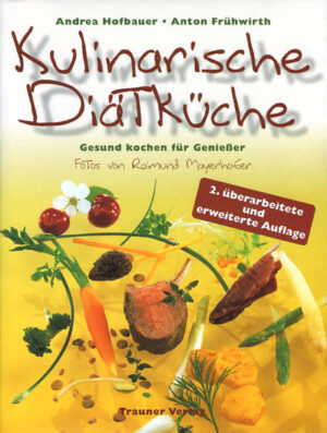 Diätküche, die schmeckt! Endlich eine Diätkost, bei der man nicht auf einen wesentlichen Genuss des Lebens, nämlich gutes Essen, verzichten muss. Die Dipl.-Diätassistentin Andrea Hofbauer und der bekannte Küchenchef Anton Frühwirth beweisen, dass Diätküche eine wahre Gaumenfreude sein kann. Die über 300 erprobten Rezepte unterscheiden sich weder im Zeit- noch im Materialaufwand von der herkömmlichen Küche. Sie sind leicht nachvollziehbar und gelingen mit Sicherheit! Was ist neu an dieser Auflage? 50 zusätzliche Rezepte werden in bewährter Weise präsentiert. Die Ernährungslehre und Diätetik wurden nach neuesten wissenschaftlichen Erkenntnissen aufbereitet. Durchgehend vierfarbig. Aus dem Inhalt Ernährung und Gesundheit