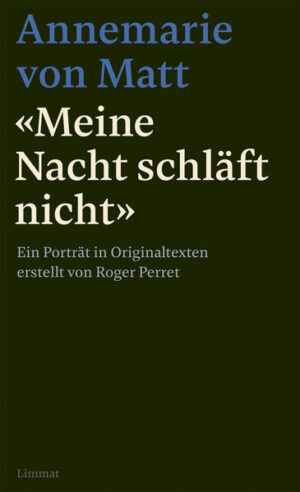 Erstmals werden die bedeutendsten Texte und Selbstaus­sagen der Stanser Sprachkünstlerin Annemarie von Matt separat in einem Band veröffentlicht. Dabei sind die zent­ralen Themen in der Form eines Nachschlagewerks alpha­betisch angeordnet nach Stichworten wie Alleinsein, Brief, Brünig, Frau, Freiheit, Hand, Haus, Herz, Liebe, Schreiben, Spiel oder Verrücktsein. Grundlage der Auswahl sind Texte auf unzähligen Zetteln und in Notizbüchern sowie ihr umfangreiches und grandioses Briefwerk. Annemarie von Matts literarische Arbeiten sind alle mit Bleistift ver­fasst und der Moderne verpflichtet. Sie erinnern mit ihrer Sprachlust und ­-kritik zuweilen an die Erkundungen Robert Walsers im «Bleistiftgebiet». Die teilweise unveröffentlichten Texte sind oft autobiografisch. Neben der Form des Hand­ und Lesebuchs ist der Band auch eine Art Selbstporträt und kann als biografische Einführung in das Leben und Werk dieser unverwechselbaren Persönlich­keit gelesen werden.