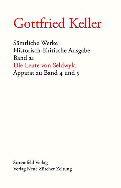 Band 21 enthält den Apparat zu Band 4 und Band 5 der HKKA. Die langwierige und oft schwer durchschaubare Entstehungsgeschichte der Textsammlung wird hier im Detail nachgezeichnet. Ziel der Ausgabe ist es, Kellers literarisches Werk unter Berücksichtigung allen handschriftlichen Materials und aller zu Lebzeiten Gottfried Kellers erschienenen Drucke vollständig zu editieren. Die den Texten in separaten Bänden beigegebenen Kommentare (Apparat) geben Aufschluss über die Ueberlieferungslage, bieten eine vollständige Zusammenstellung der Varianten und stellen anhand ausführlich mitgeteilter Dokumente die Entstehungsgeschichte der einzelnen Werke dar.