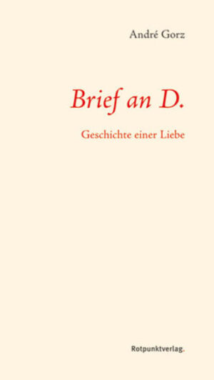 'Du wirst zweiundachtzig. Du bist sechs Zentimeter kleiner geworden, du wiegst nur noch fünfundvierzig Kilo, und immer noch bist du schön, graziös und begehrenswert. Seit achtundfünfzig Jahren leben wir nun zusammen, und ich liebe dich mehr denn je.' So beginnt diese 'Geschichte einer Liebe', verfasst vom 83-jährigen Philosophen und Sozialtheoretiker André Gorz in Form eines langen Briefes. Er rekapituliert die 58 Jahre des Zusammenlebens mit D., einer Engländerin, die er 1947 in Lausanne kennen gelernt hatte und die dann seine Frau wurde. Entstanden ist ein Rückblick der ganz besonderen Art auf ein gutes halbes Jahrhundert philosophisch-politischer und publizistischer Arbeit, bei der D. ihm immer zur Seite stand. Doch ganz am Anfang dieses Rückblicks steht auch die Frage: 'Warum nur bist du in dem, was ich geschrieben habe, so wenig präsent, während unsere Verbindung doch das Wichtigste in meinem Leben gewesen ist?' Dieses Buch ist kurz