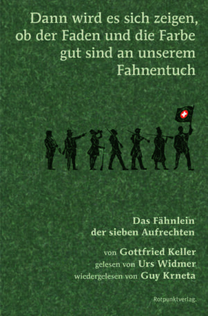 1847 gelang in der Schweiz mit dem militärischen Sieg über die konservativen Kantone die Errichtung einer radikalen demokratischen Republik auf Bundesebene. Sie wurde in der Bundesverfassung von 1848 festgeschrieben. Gottfried Kellers Novelle Das Fähnlein der sieben Aufrechten (1860) beschwört in heiterer Weise und mit einigem warnenden Donnergrollen diese Gründerzeit herauf. Urs Widmer hat 1989 das Fähnlein neu herausgegeben und mit einem einführenden Essay versehen, der die Novelle als Übergangswerk interpretiert, das 'rittlings zwischen den Zeiten sitzt', sowohl in Kellers Biografie wie auch im großen Narrativ der Schweizer Geschichte des 19. Jahrhunderts. In dem kleinen Zeitsprung keimt die 'schmerzende Erkenntnis, dass diese herrliche Demokratie eine dem geldgierigsten Kapitalismus besonders günstige Staatsform war'. Widmer schreibt von seinem Heute aus, und von diesem Heute ist seine Interpretation gefärbt. Das war vor 25 Jahren. Und im heutigen Heute? Da lebt Guy Krneta, und er hat als scharfer Beobachter helvetischer Gegenwart das Fähnlein und Widmers Interpretation neu gelesen. Seine Erzählung blickt zurück auf Kellers Zeit, als die Schweiz entstand, streift Widmers Zeit und landet in der Gegenwart dieses Landes, die noch einmal eine ganz andere ist und in der ein Kulturkampf der besonderen Art tobt.