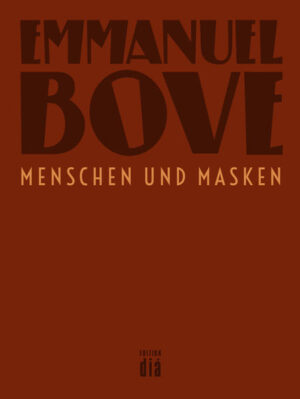 Paris, Hotel Gallia, ein festlich geschmückter Saal. Einen triumphalen Einzug hat sich Andre Poitou, arrivierter Schuhfabrikant im Ruhestand, schon im Voraus in den glühendsten Farben ausgemalt: Hier soll ihm das Kreuz der Ehrenlegion verliehen werden, und hier will er vor allem einen Neuanfang in seinem Leben feiern. Schuhproduktion und Bienenfleiß hinter sich lassend, plant er nun, endlich seine "Jugend" zu genießen. Doch statt freudiger und stimmungsvoller Feierlichkeiten stehen schonungslose Entlarvung und Peinlichkeiten vom Feinsten auf dem Programm. Maske um Maske wird gelüftet. Mit virtuoser Konsequenz und Sprachgenauigkeit entlarvt Bove die trügerische Idylle einer Gesellschaft, die sich vornehmlich durch ihre Kleinheiten und Begehrlichkeiten definiert. "Wenn der Satz gilt, dass in der poetischen Literatur vor allem die Struktur eines Werkes über sein Gelingen entscheidet, dann ist ›Menschen und Masken‹ auf meisterhafte Weise gelungen und ein nur vom Umfang her kleines Stück großer Literatur." [Quelle: Süddeutsche Zeitung]